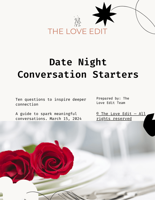 Date Night Conversation Starters - THE LOVE EDIT