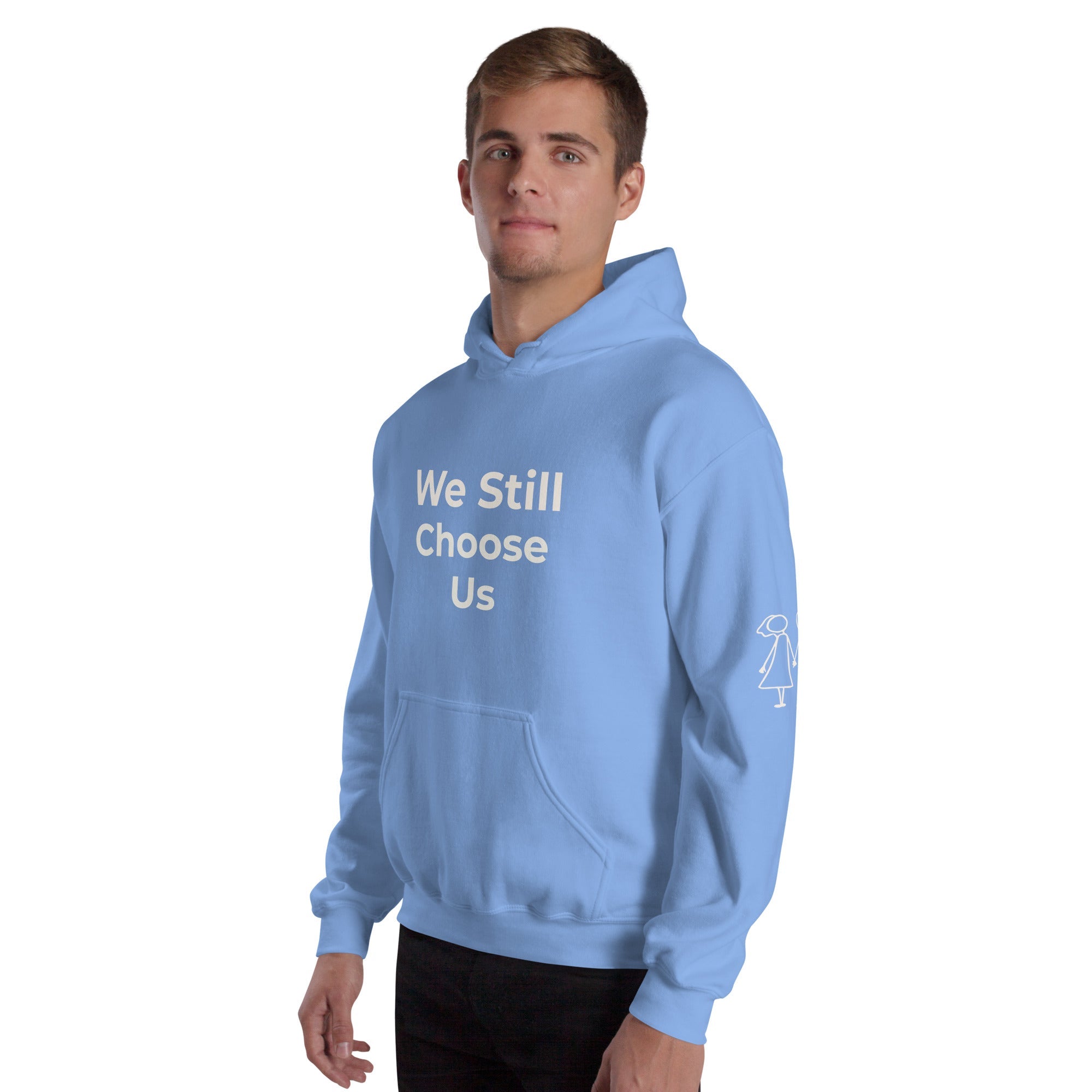 "We Still Choose Us" Heavy Blend Hoodie Carolina Blue - THE LOVE EDIT